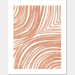 Abstract warm line art Posters and Art